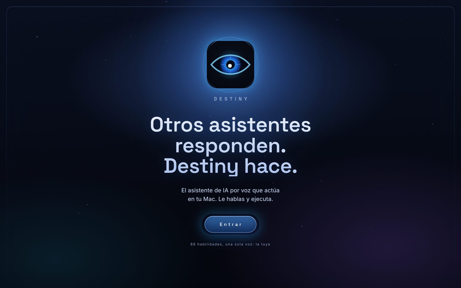 Capture d’écran de Destiny Web