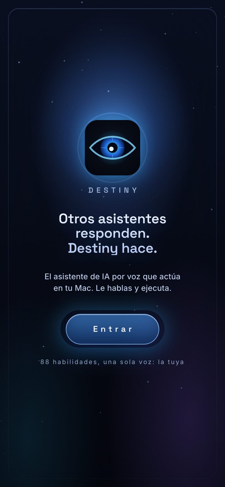 Destiny Web sur mobile