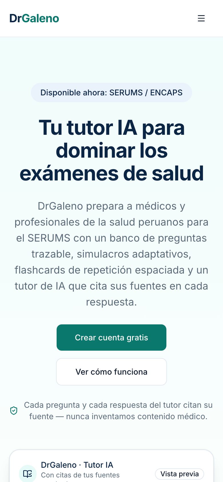DrGaleno su smartphone