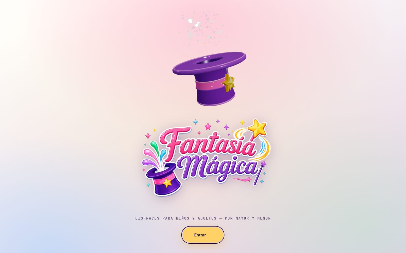 Schermata di benvenuto del brand