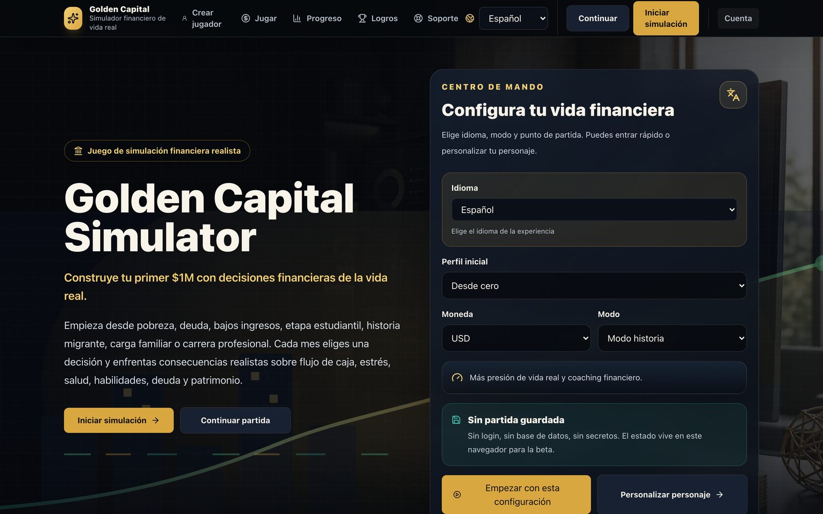 Screenshot di Golden Capital