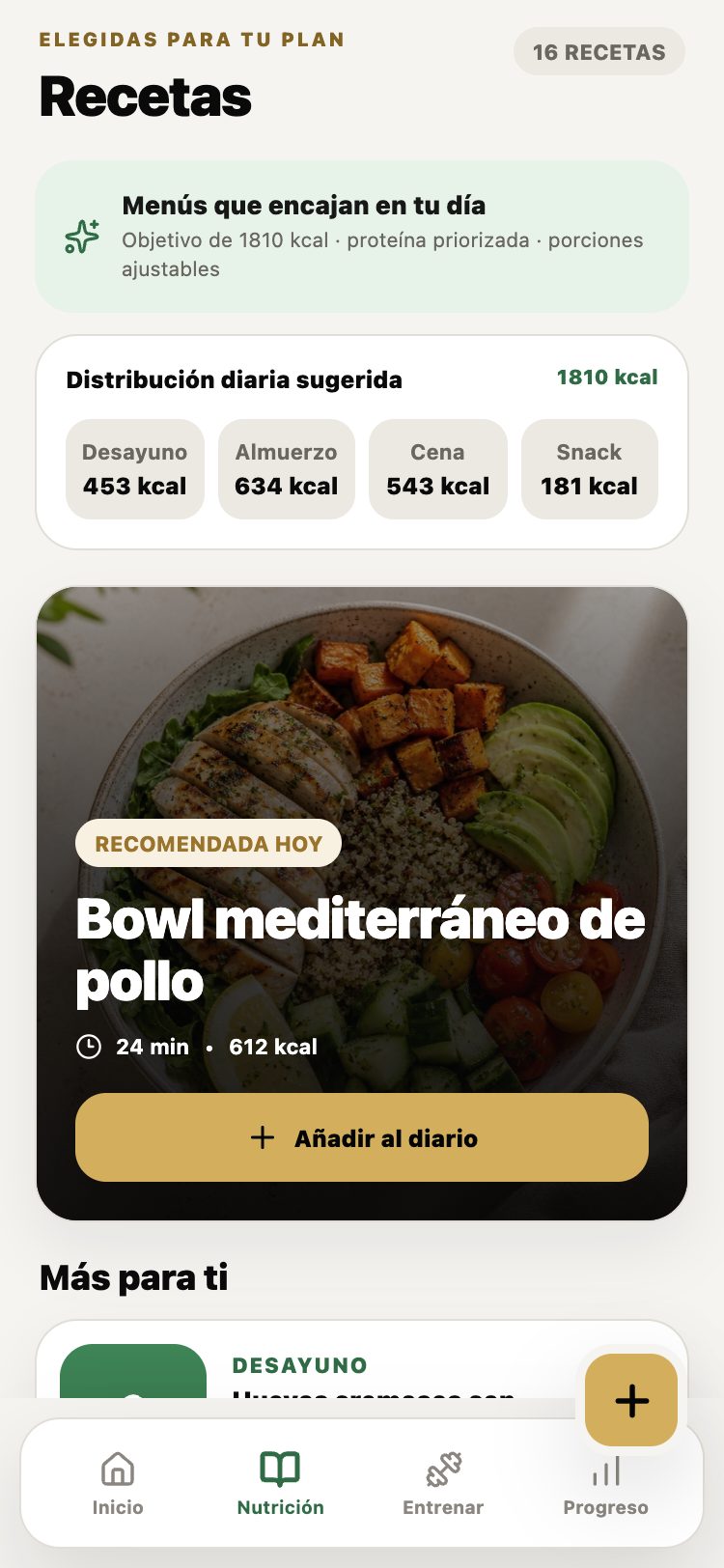Recipes that fit your plan