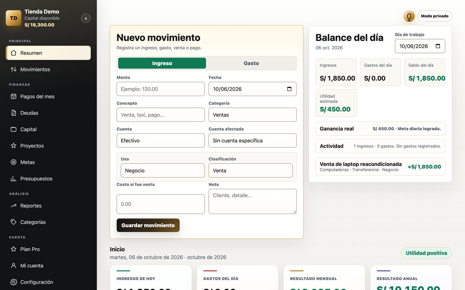 Screenshot di MoneyCommand Pro