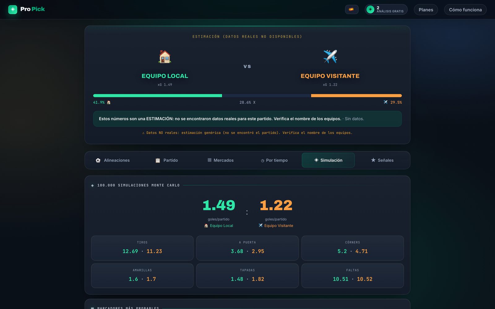 100,000 scenarios per match