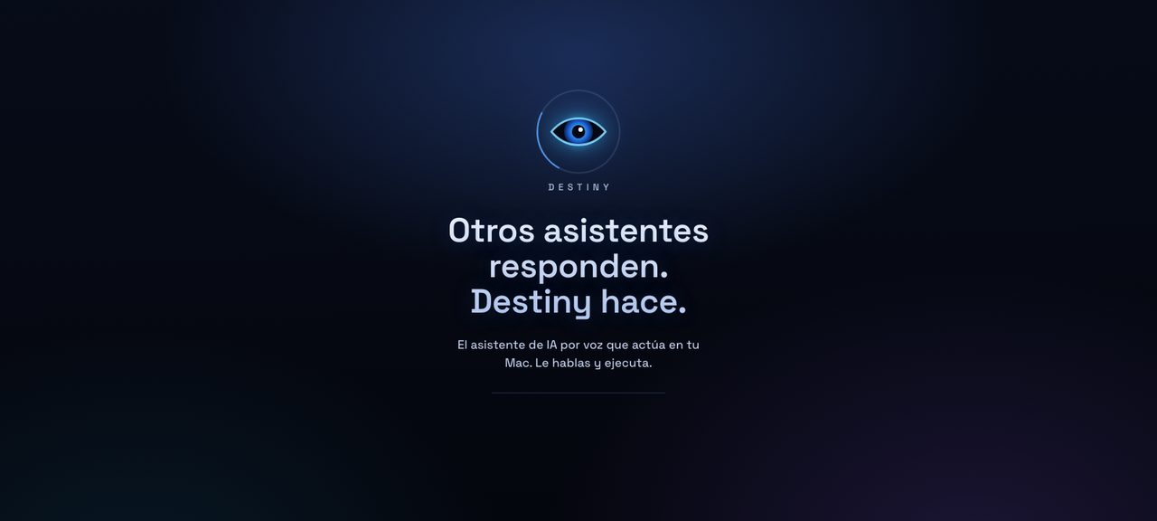 Captura del producto Destiny — Web 3D