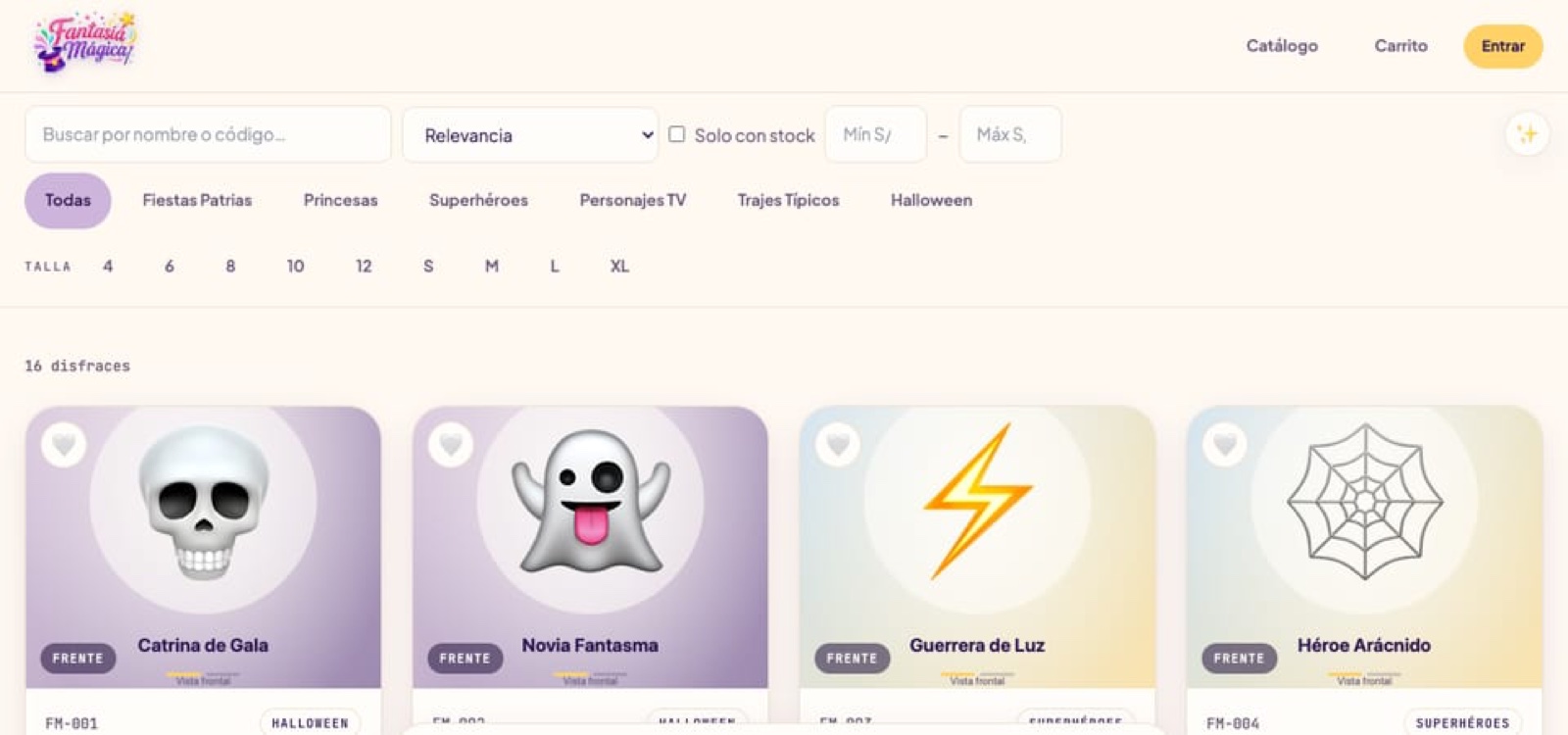Captura del producto Fantasía Mágica